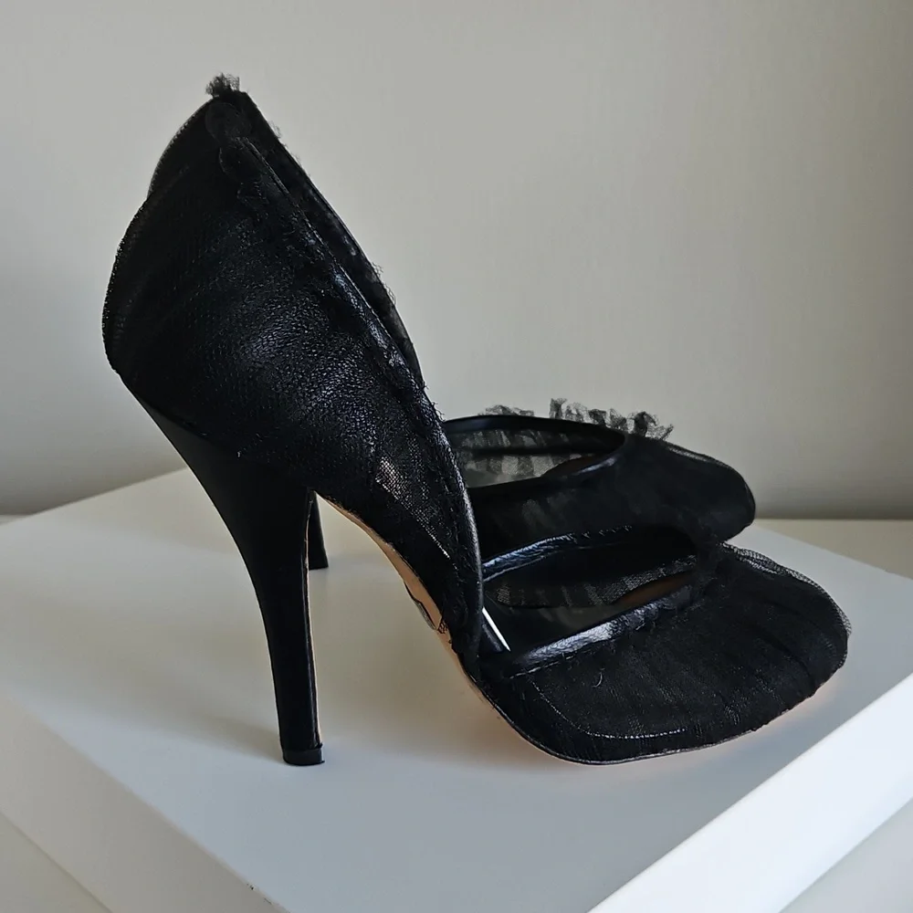 Badgley Mischka Women Heels size 7.5 Black 4.5 Inch Heel Pumps - Picture 5 of 8